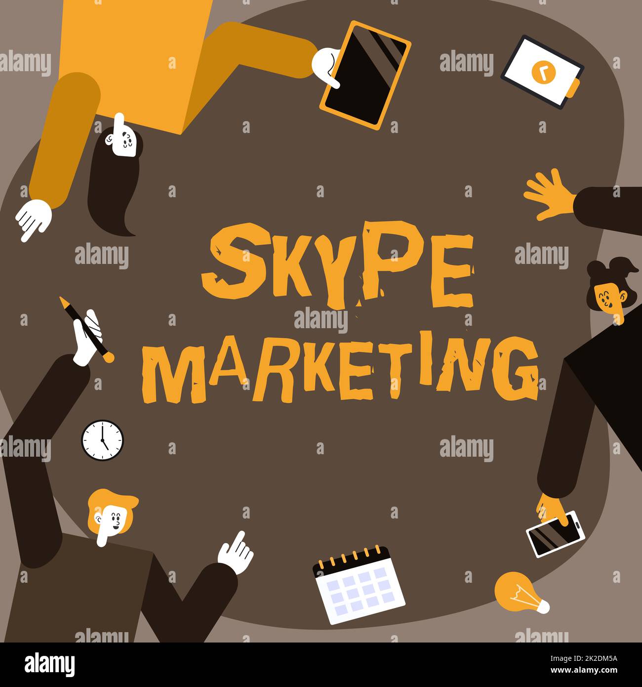 Ispirazione che mostra il segno di marketing Skype. App Internet Concept specializzate nella fornitura di chat video e di colleghi vocali che trasportano S decorazione di applicazioni mobili definizione del lavoro di squadra. Foto Stock
