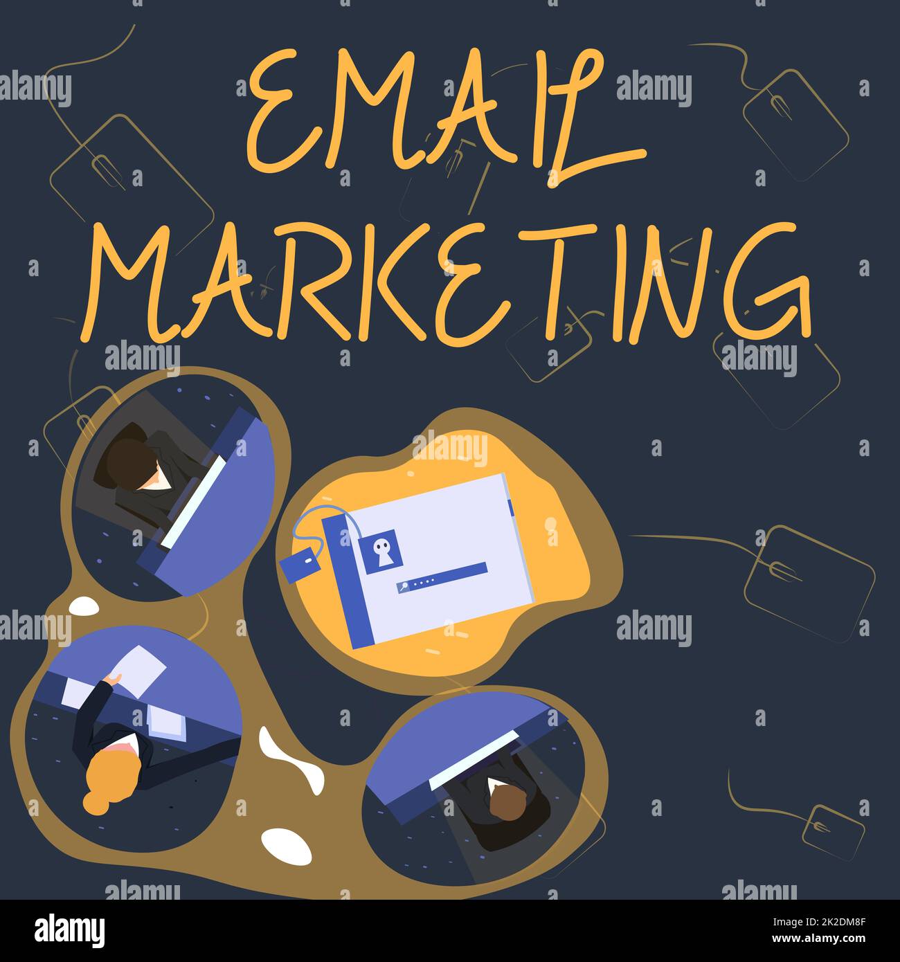 Testo che mostra l'ispirazione e-mail marketing. Approccio aziendale inviare un messaggio commerciale a un gruppo di mostrare utilizzando colleghi di posta che hanno Office Meeting condividere pensieri che mostrano il nuovo piano di progetto. Foto Stock