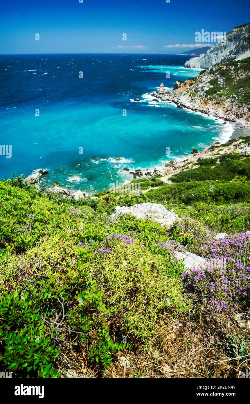 Costa della Grecia Foto Stock