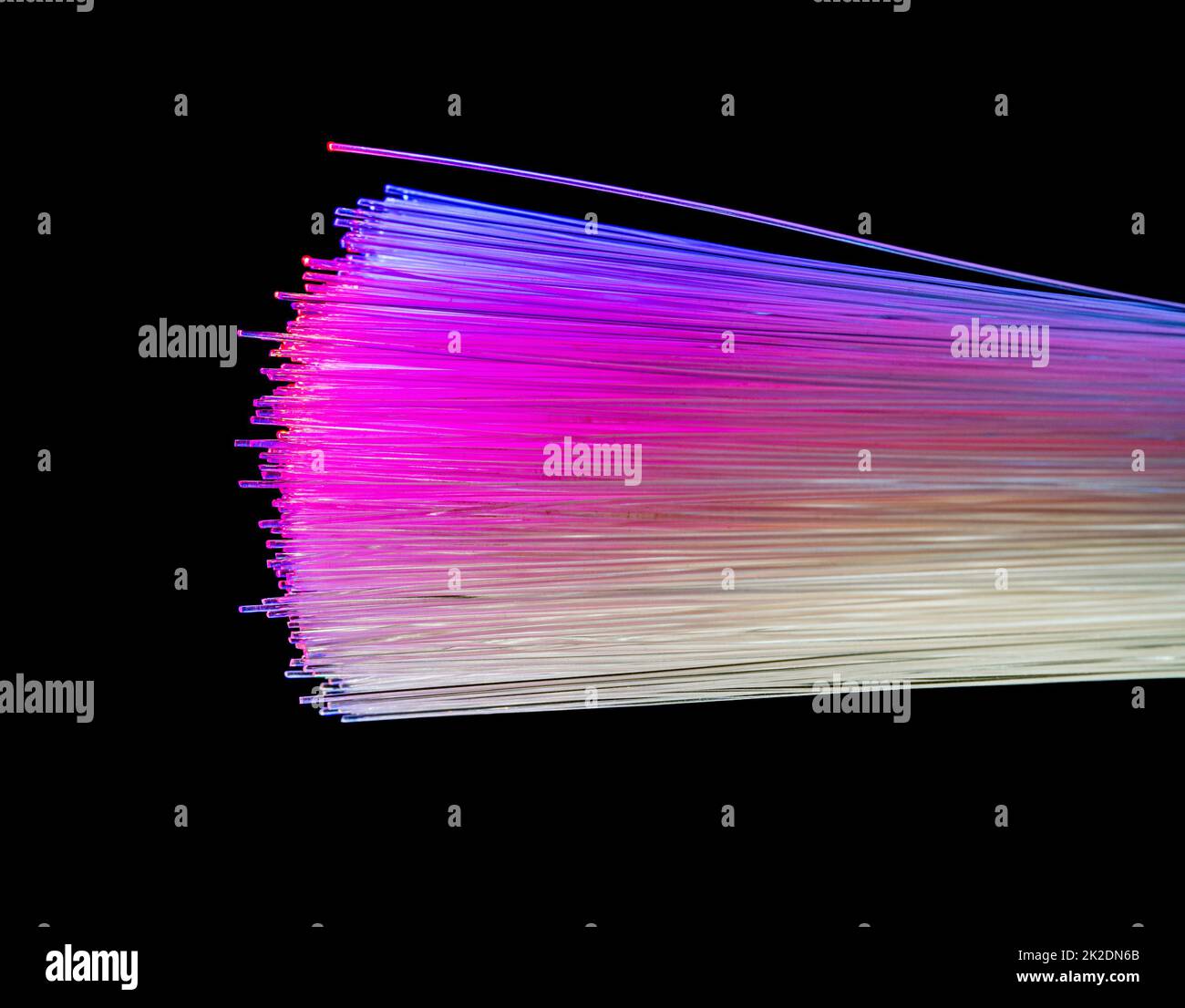 Trefoli di fibra ottica Foto Stock