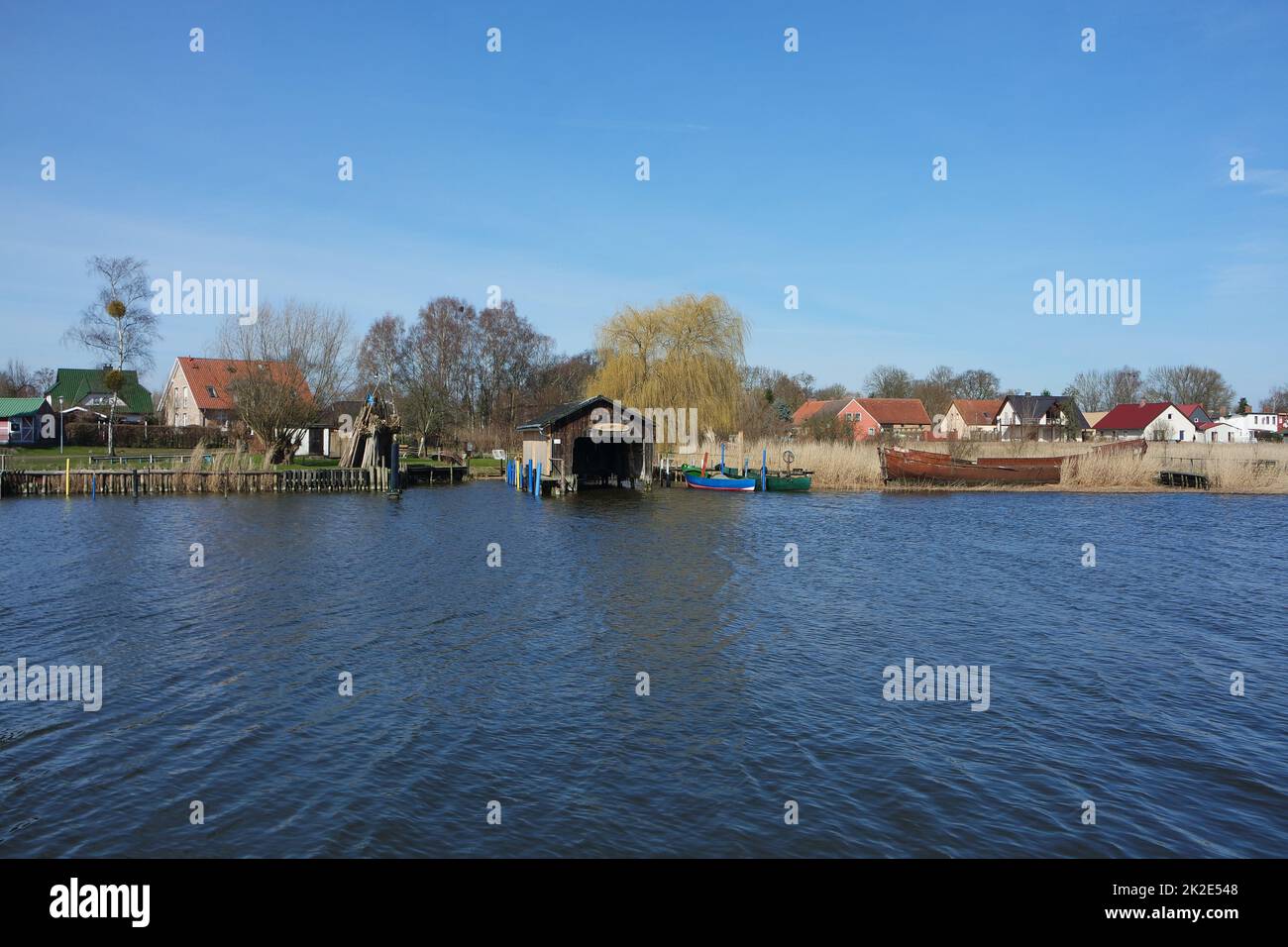 Szczecin Laguna Impressioni. Isola di Usedom Foto Stock