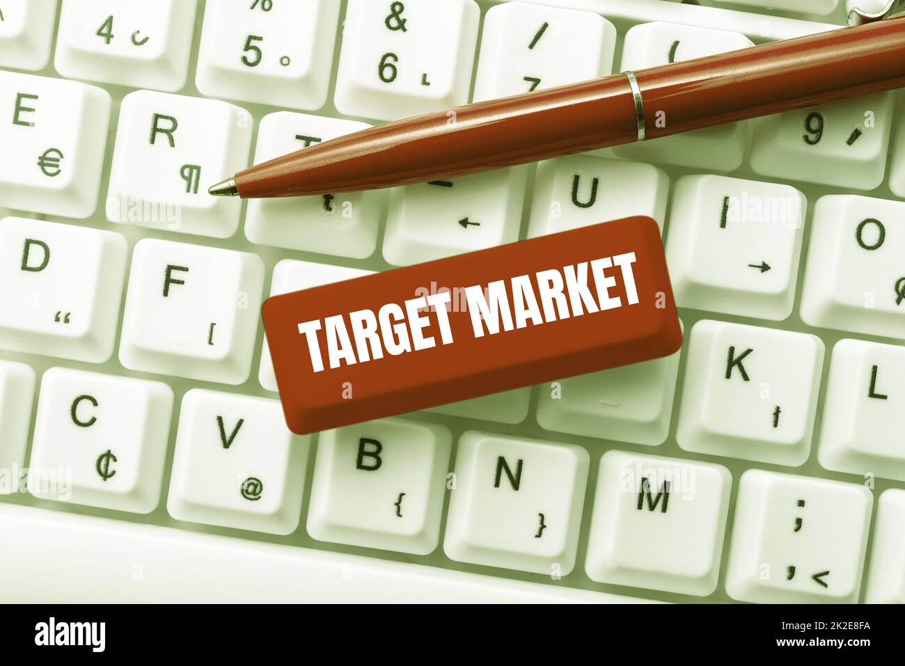 Scrittura visualizzazione testo mercato di destinazione. Parola scritta su un particolare gruppo di consumatori a cui un prodotto è destinato a scrivere ingredienti del prodotto, astratto che presenta tastiera aggiornata Foto Stock