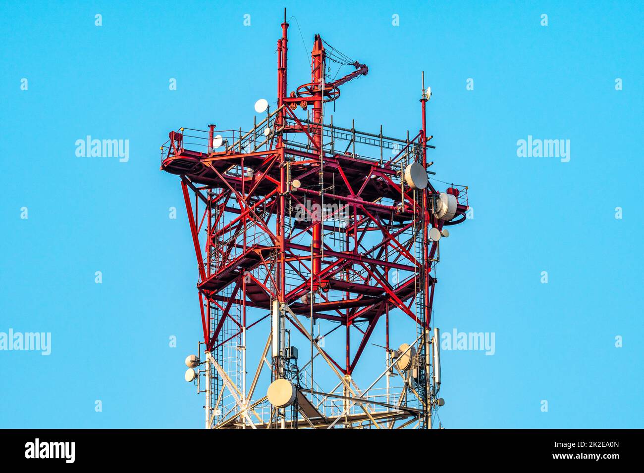Trasmettitori di antenne per comunicazioni wireless Foto Stock