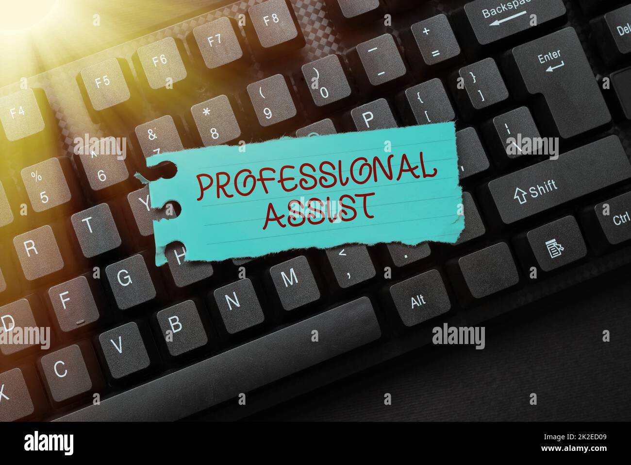 Visualizzazione concettuale Professional Assist. Business showcase aiutare un professionista fare un po 'di attività o dovere Word Processing Program idee, registrazione programmazione aggiornamenti concetto Foto Stock