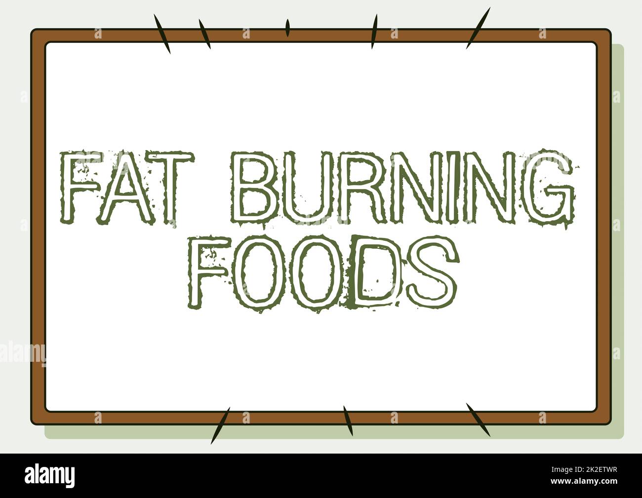 Cartello di testo che mostra Fat Burning Foods. Concetto significato produrre perdita di grasso stimolando il metabolismo per ridurre l'appetito linea sfondi illustrati con varie forme e colori. Foto Stock