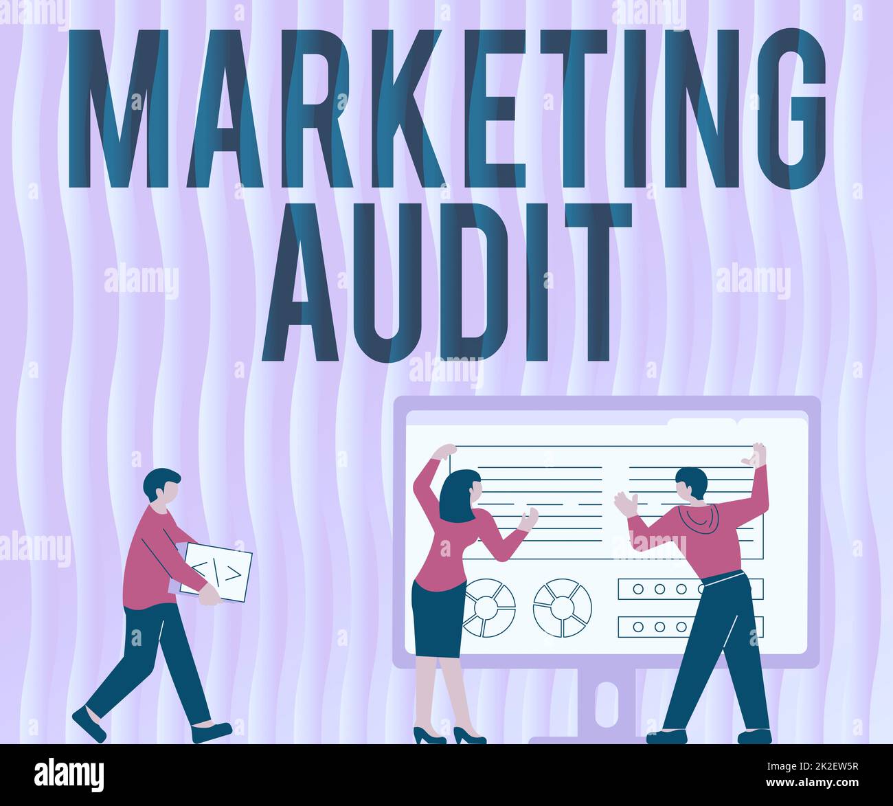 Testo scritto a mano Marketing Audit. Concetto significato esame e analisi delle attività di marketing colleghi disegno in piedi accanto alla tabella proiezione grafico grafico grafico grafico Foto Stock