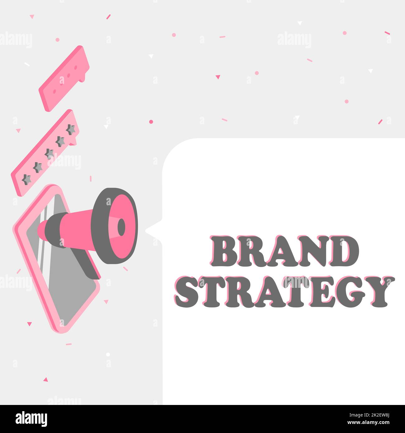 Didascalia di testo che presenta la strategia del marchio. Panoramica aziendale supporto di marketing a lungo termine per un prodotto Marketing Monitor Drawing con Megaphone produzione di illuminazione a messaggio . Foto Stock