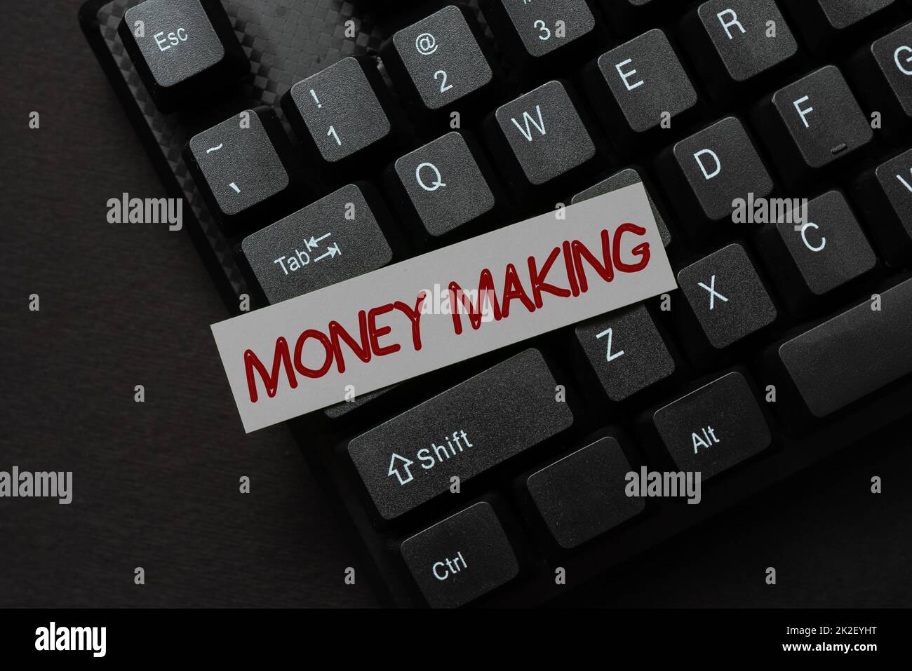 Cartello che mostra Money Making. Business showcase stress tempo libero gestione buoni profitti e investimenti Abstract Typing documentazione di prodotto, creazione di un nuovo libro Foto Stock