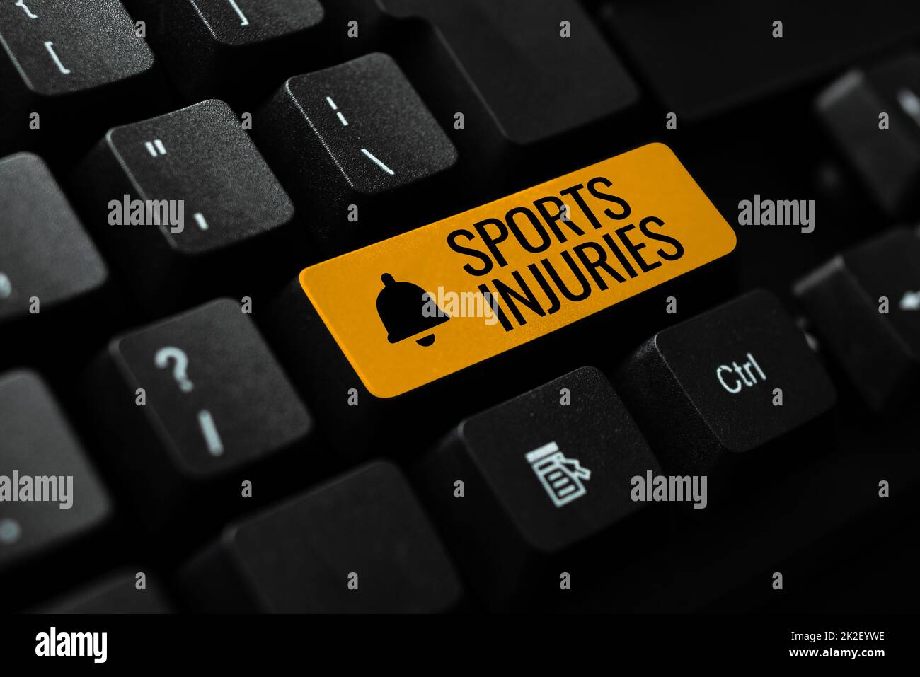 Cartello che mostra lesioni sportive. Idee di affari generi di ferita che accadono durante lo sport o l'esercitazione che si collega con gli amici in linea, facendo le conoscenze sul Internet Foto Stock