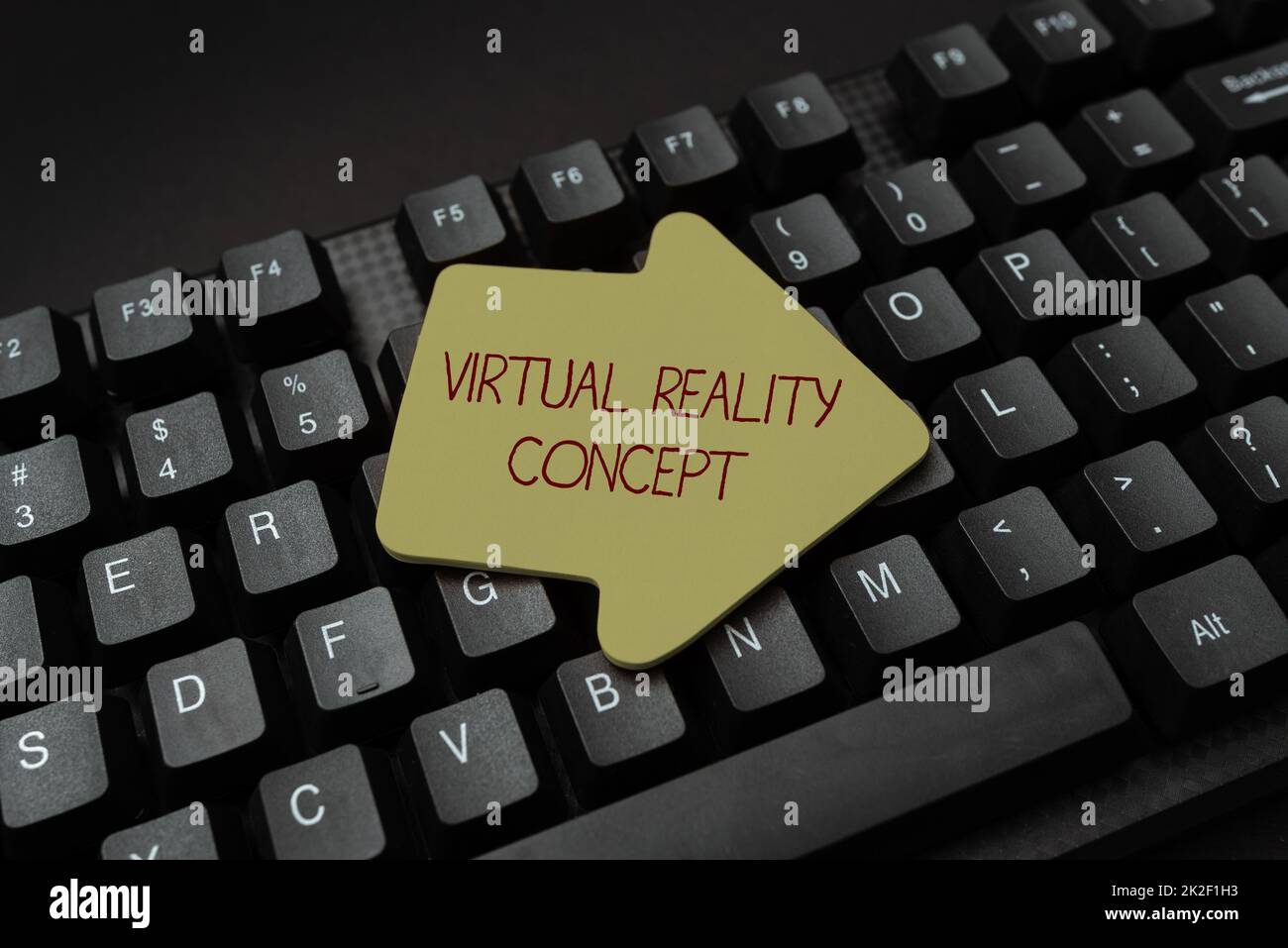 Scrittura visualizzazione testo concetto di realtà virtuale. Internet Concept Virtual Reality Concept Programmer creazione di nuovo software, codifica digitando linguaggio di programmazione Foto Stock