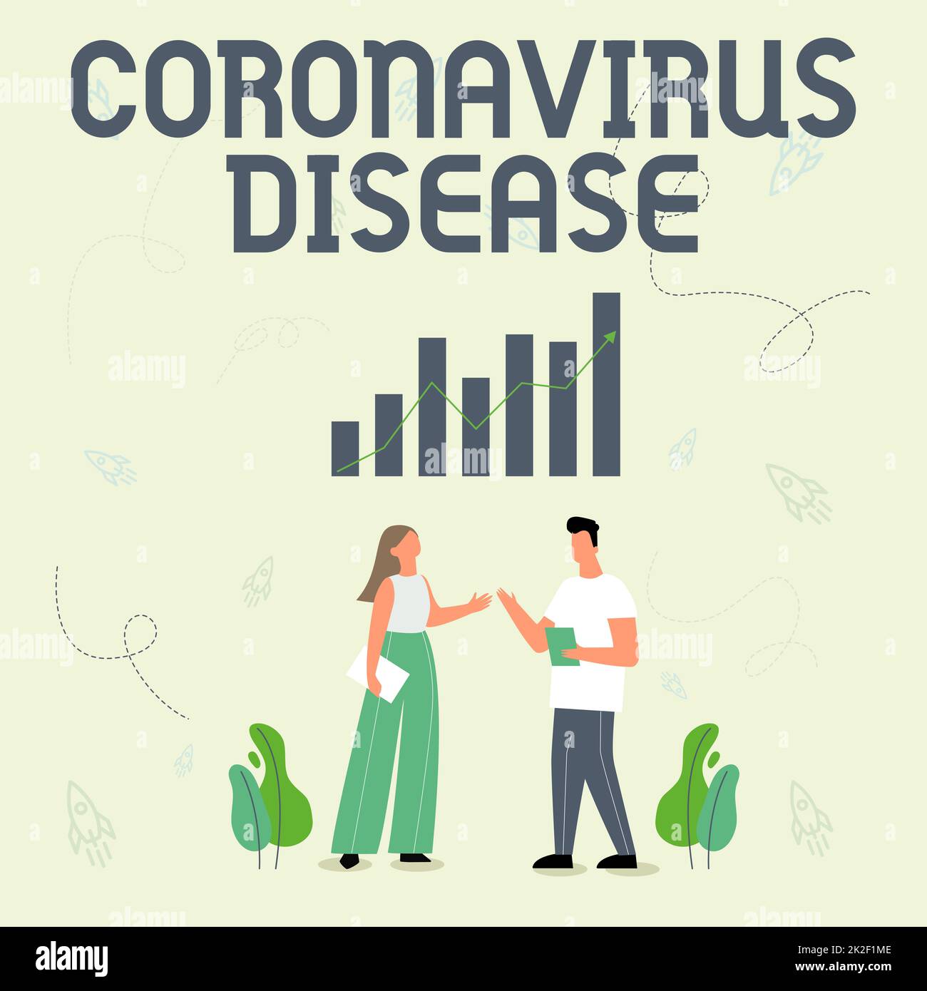 Segno che mostra la malattia di Coronavirus. Parola scritta su definito come malattia causata da un nuovo virus SARSCoV2 Illustrazione dei partner condividere idee meravigliose per il miglioramento delle abilità. Foto Stock