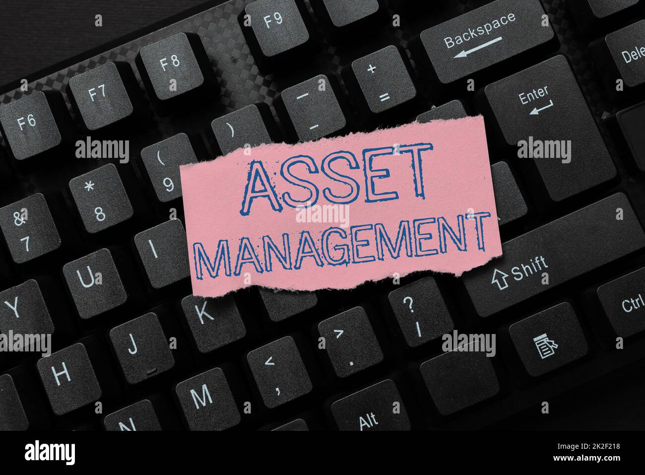 Didascalia concettuale Asset Management. Idea di business Gestione precisa delle risorse per i futuri benefici economici Abstract Typing Lesson and Lecture Plans, Retyping Song Lyrics Foto Stock