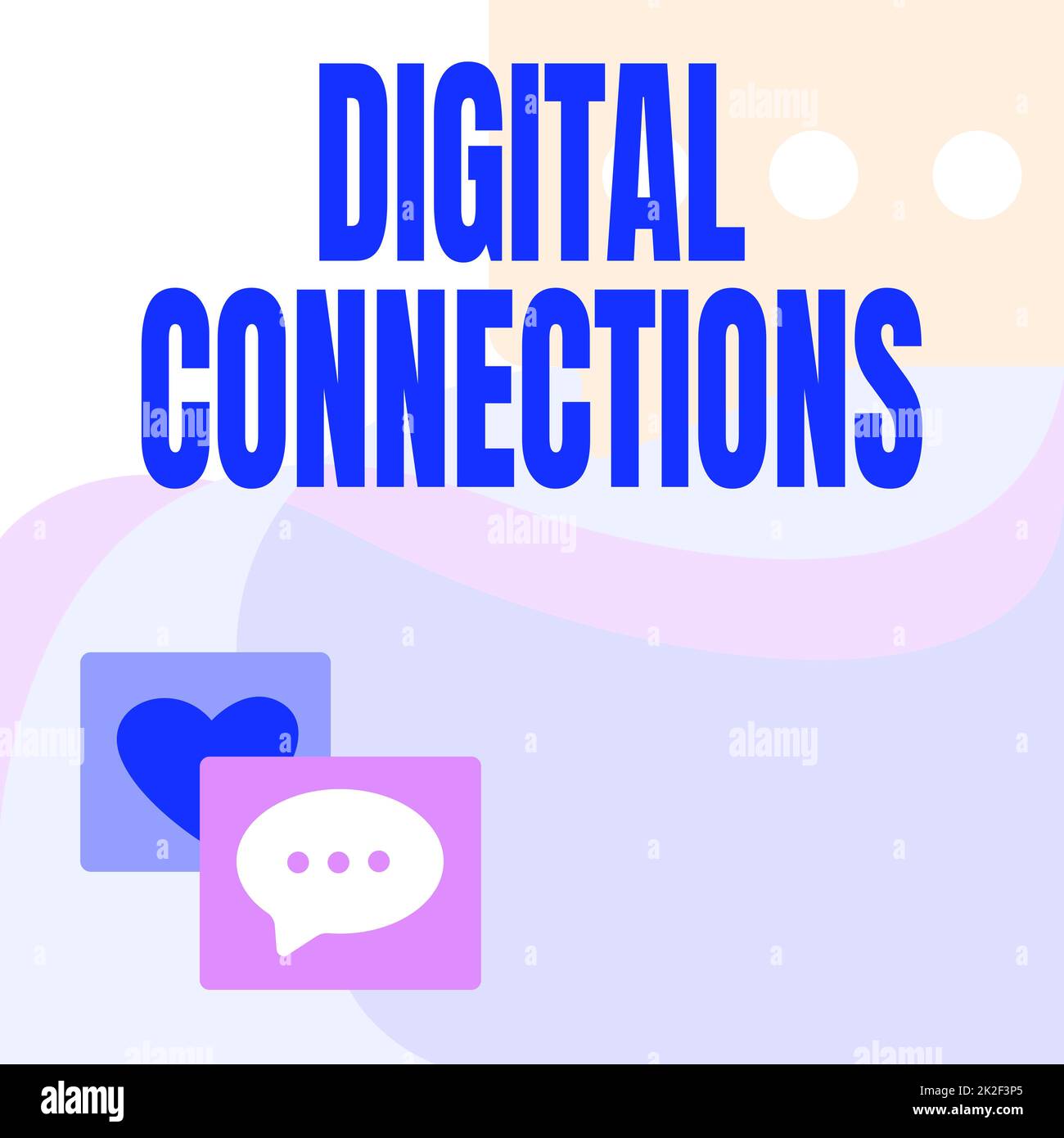 Didascalia concettuale connessioni digitali. Business Concept modi potenti per connettersi Online messaggio globale ad alta definizione S disegno con Speech Bubbles con Heart Symbols. Foto Stock