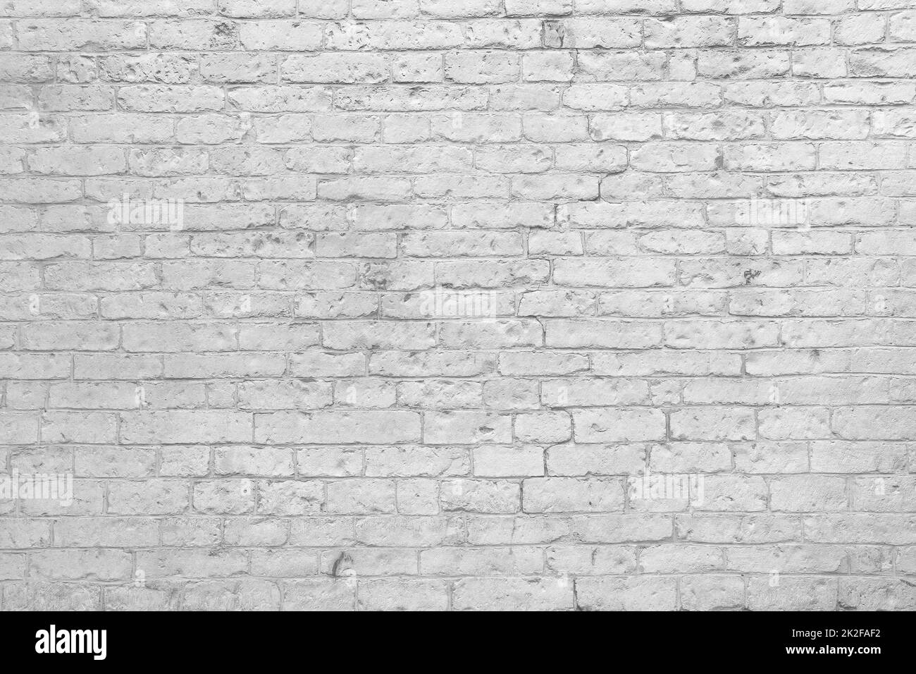 Grunge muro dipinto di bianco sfondo mattoni Foto Stock