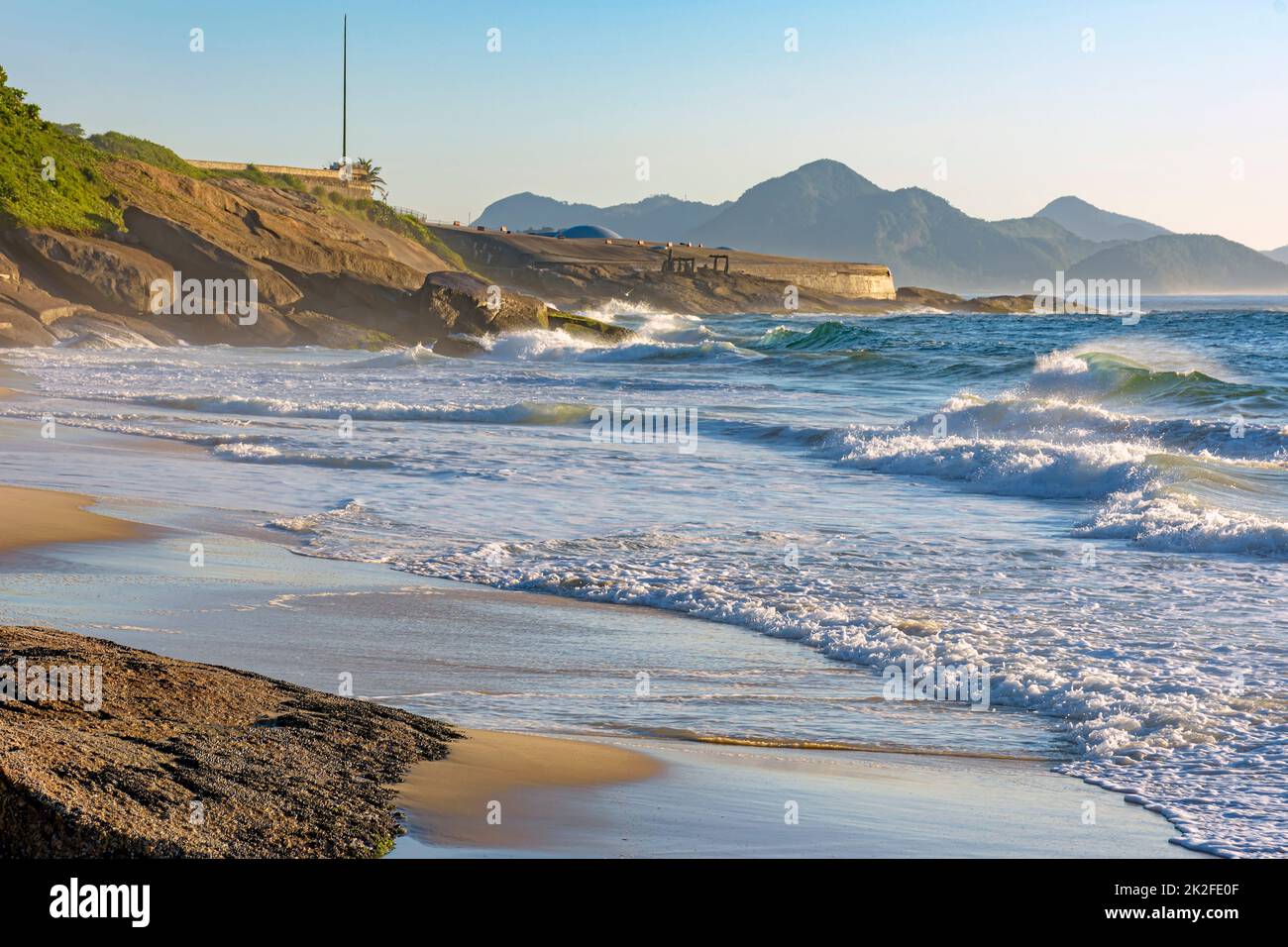 Devil's Beach a Ipanema Rio de Janeiro Foto Stock