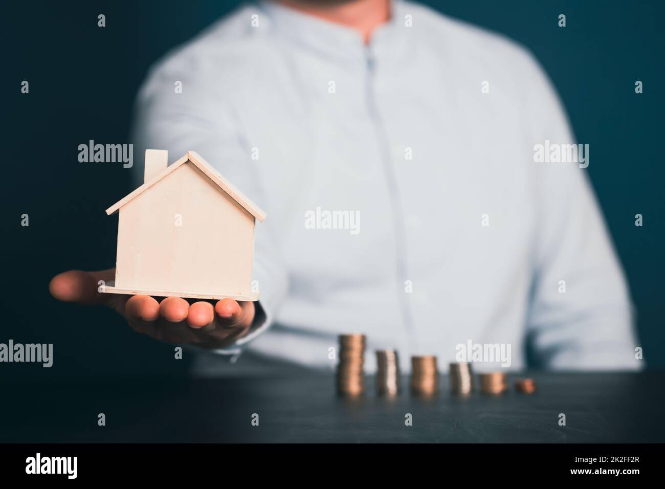 Investimenti immobiliari e tassa di proprietà. Prezzo e Economia Foto Stock