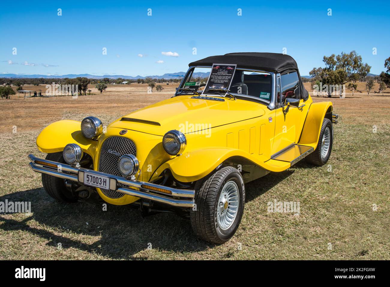 Un'auto sportiva Panther Kallista ad un Country Show in Australia. Foto Stock