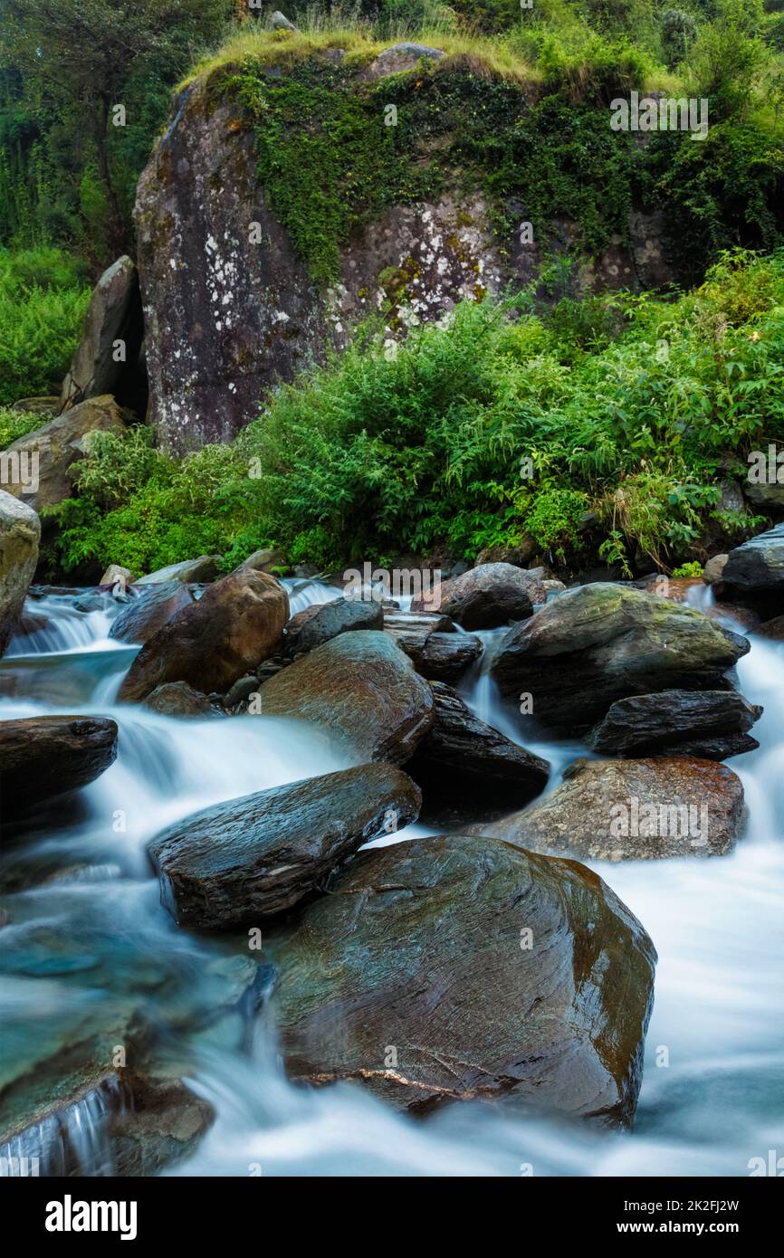 Bhagsu cascate Bhagsu, Himachal Pradesh, India Foto Stock