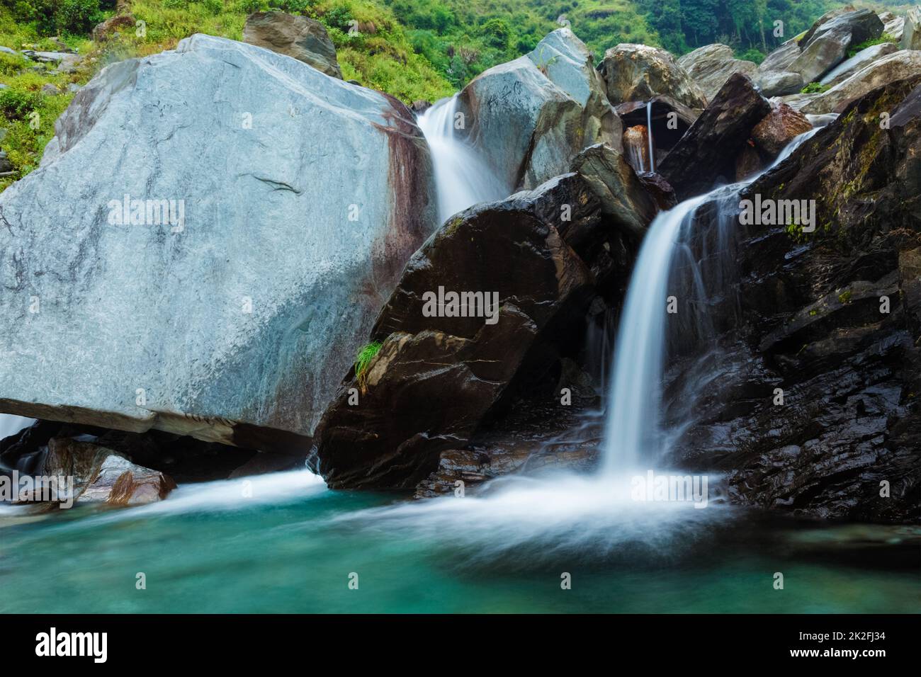 Bhagsu cascate Bhagsu, Himachal Pradesh, India Foto Stock