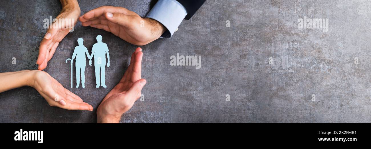 Previdenza per anziani e anziani Foto Stock