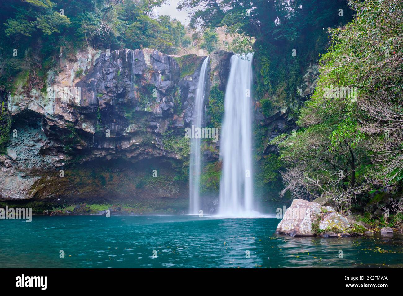 Cheonjiyeon falls, Jeju Island, Corea del Sud Foto Stock