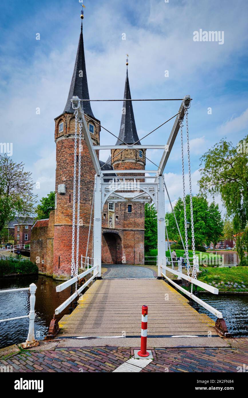 Oostport porta orientale di Delft. Delft, Paesi Bassi Foto Stock