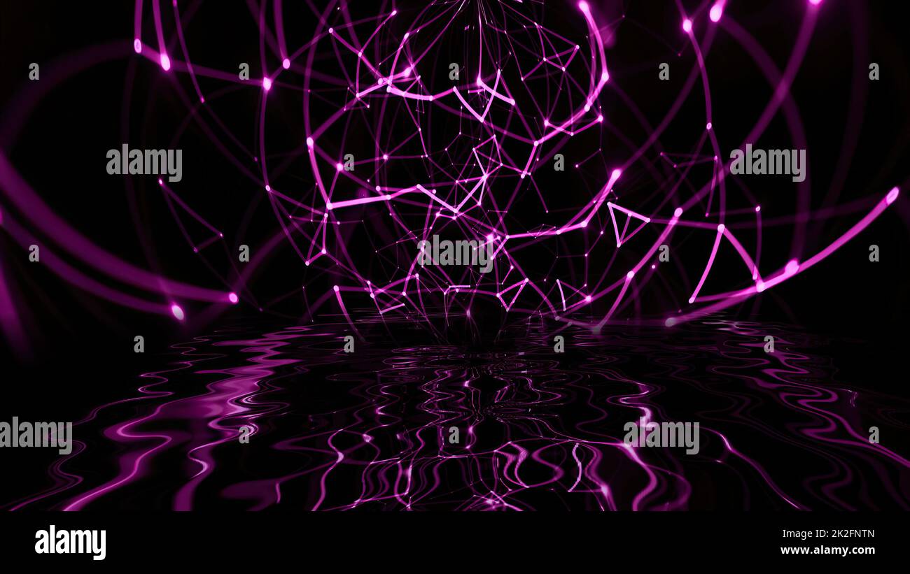 Astratto Plexus tecnologia Scienza e Ingegneria Foto Stock