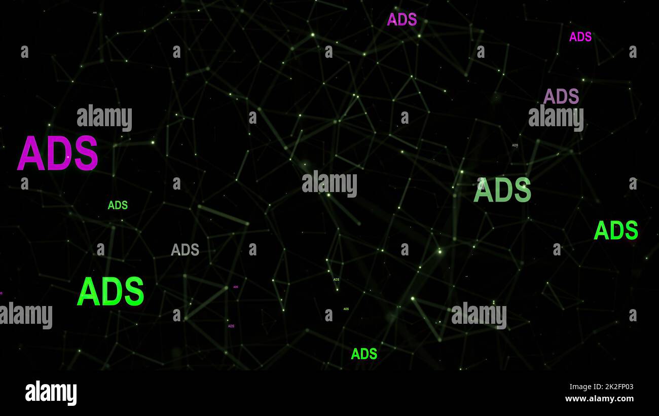 Aggiunge testo sullo sfondo della rete Foto Stock