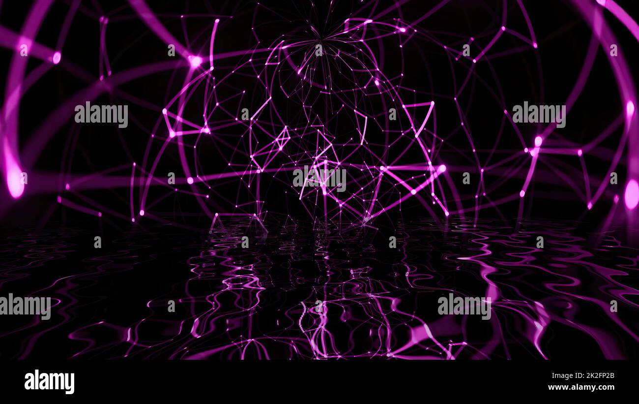 Concetto astratto di scienza tecnologica del plesso Foto Stock