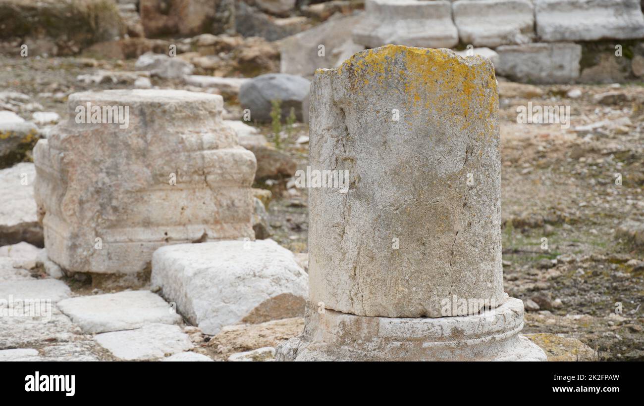 Scavi archeologici e rovine dell'antica città romana e talmudica di Zippori, si trova nella bassa Galilea, Israele Foto Stock