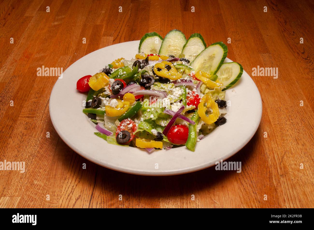 Deliziosa insalata greca Foto Stock