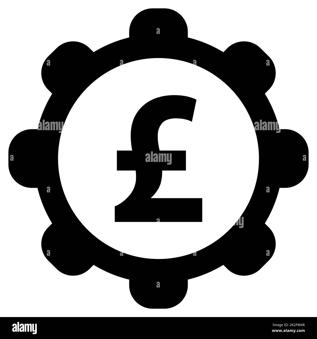 Libbra sterlina e ruota Foto Stock