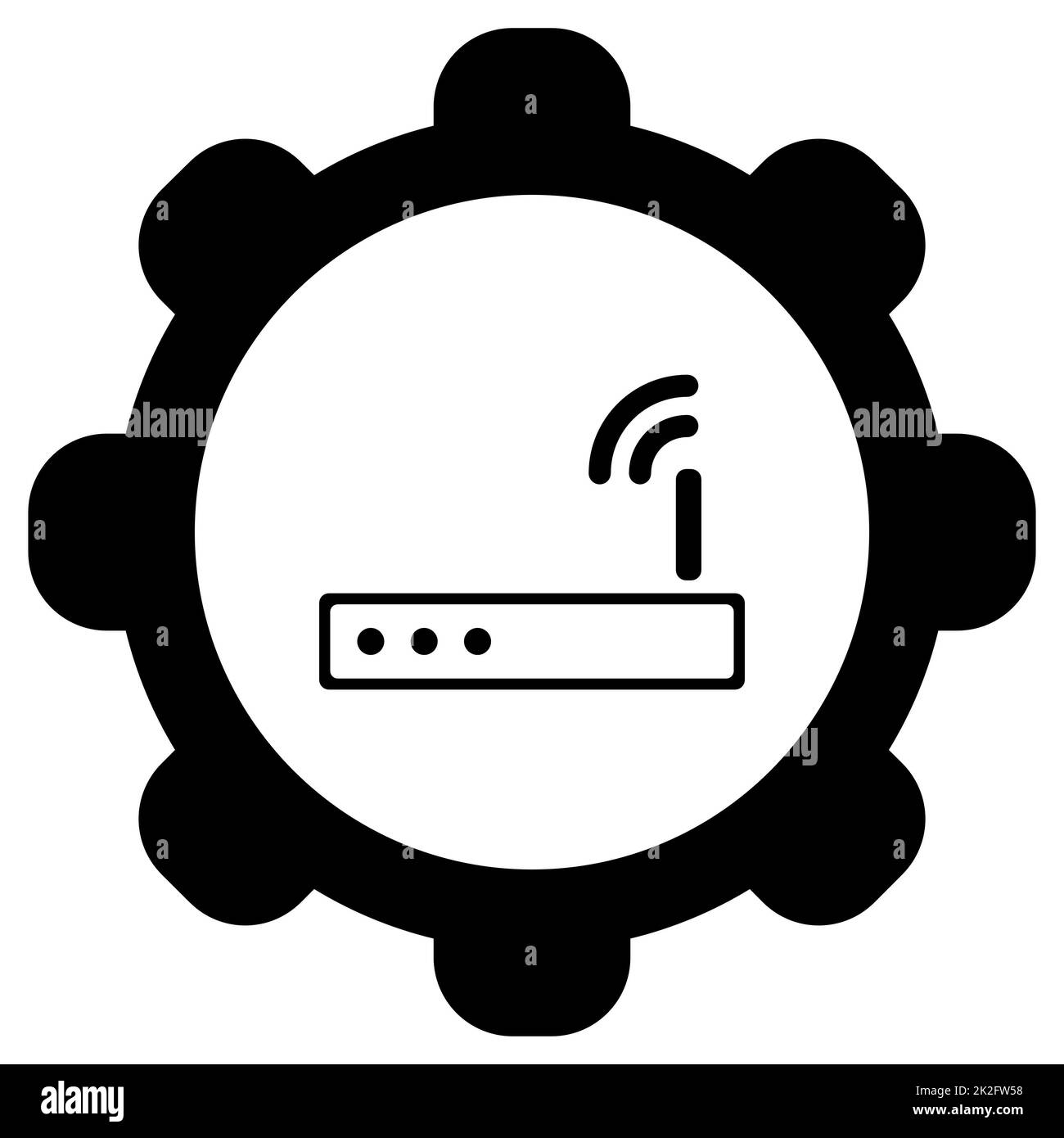 Router e ruota Foto Stock