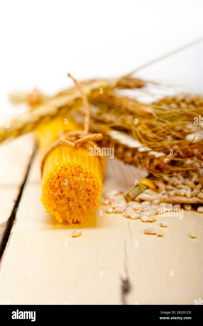 Materie organiche pasta italiana e del frumento duro Foto Stock