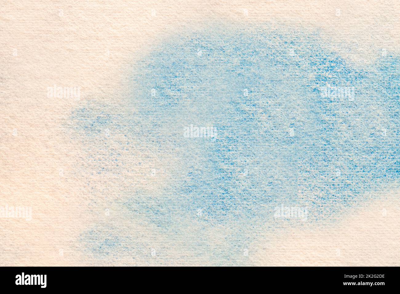 Astratto arte sfondo blu chiaro e bianco colori. Pittura ad acquerello su tela con sfumatura cielo morbida. Frammento di grafica su carta con nube pat Foto Stock