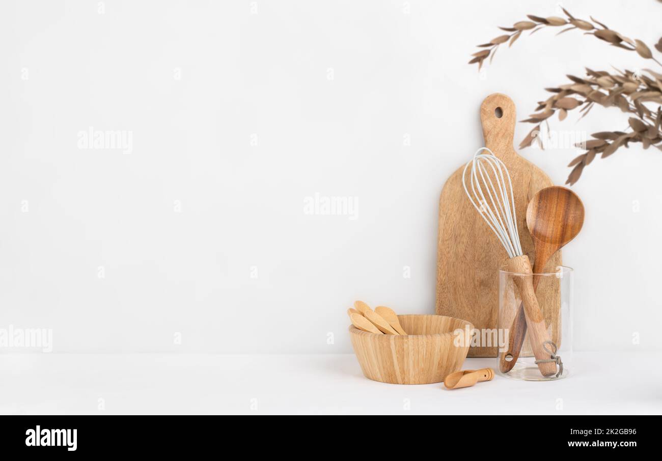 Utensili da cucina sfondo Foto Stock