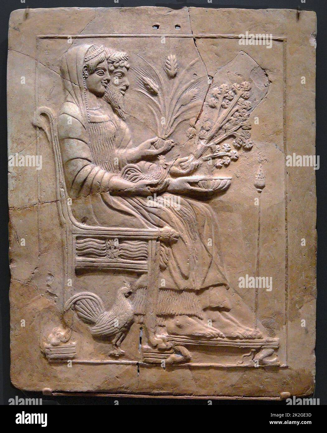 6978. Persefone la Regina degli Inferi e Ades il dio degli Inferi greci. Foto Stock