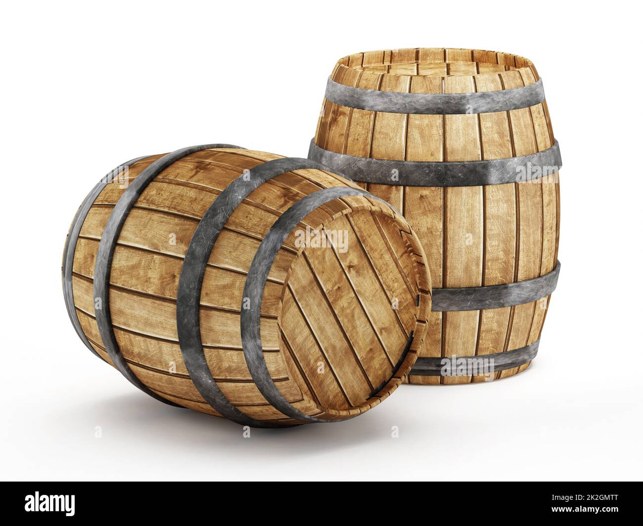 Barilotti di vino Foto Stock