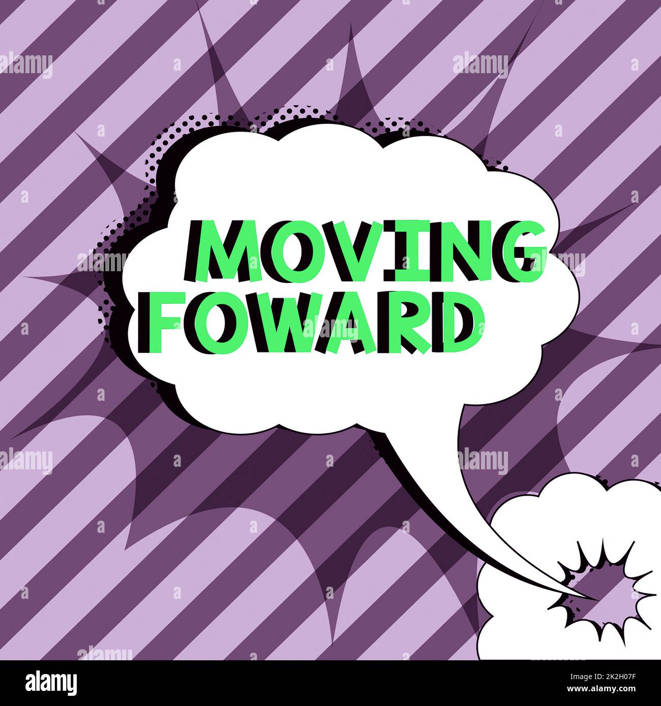 Cartello di testo che mostra Moving Foward. Approccio aziendale verso un punto andare avanti ulteriori progressi Foto Stock
