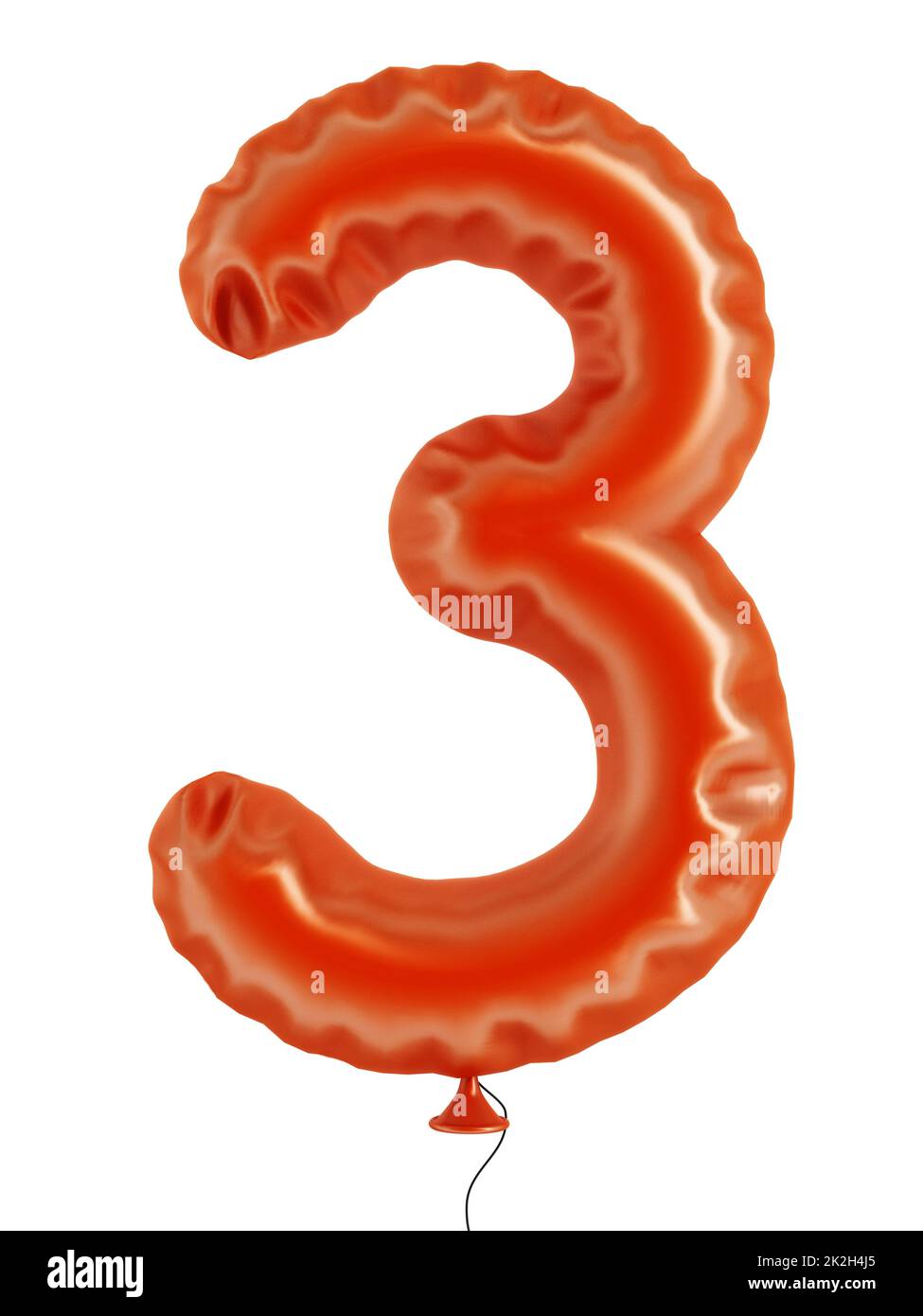 Numero 3 palloncino Foto Stock