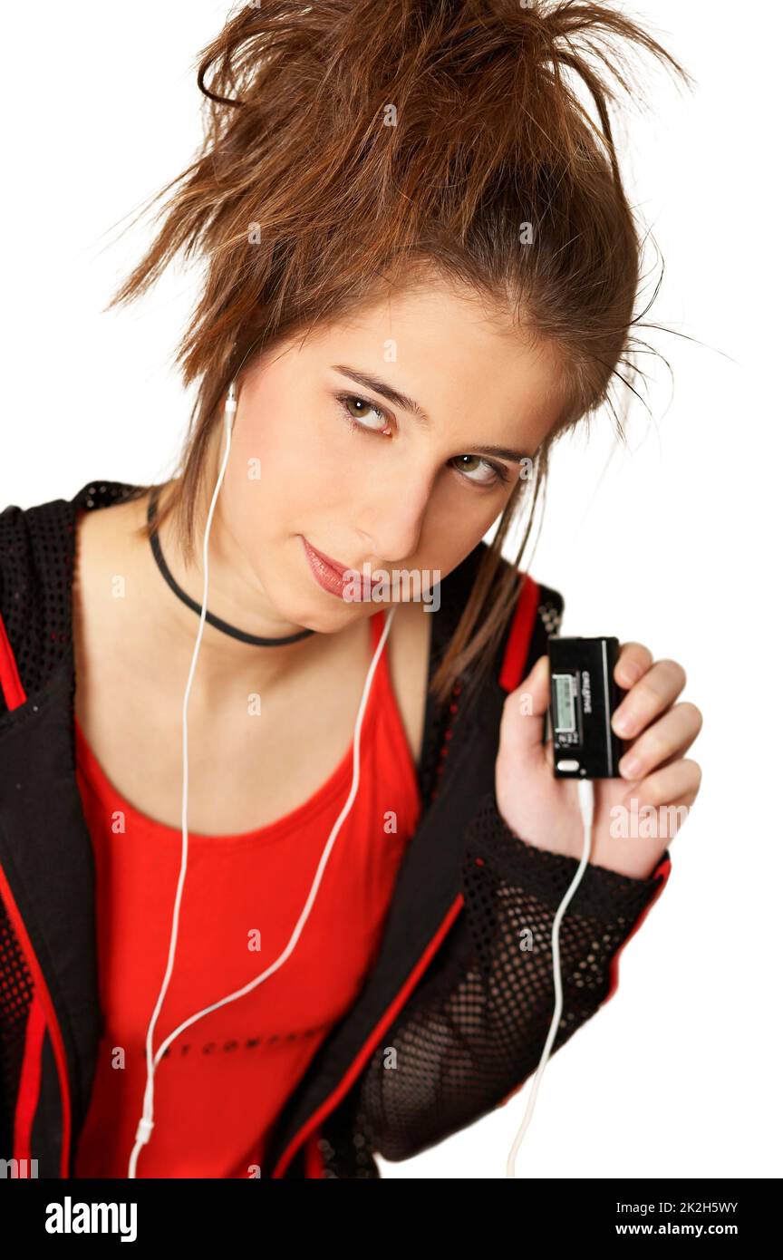 Ascoltare MP3 Foto Stock