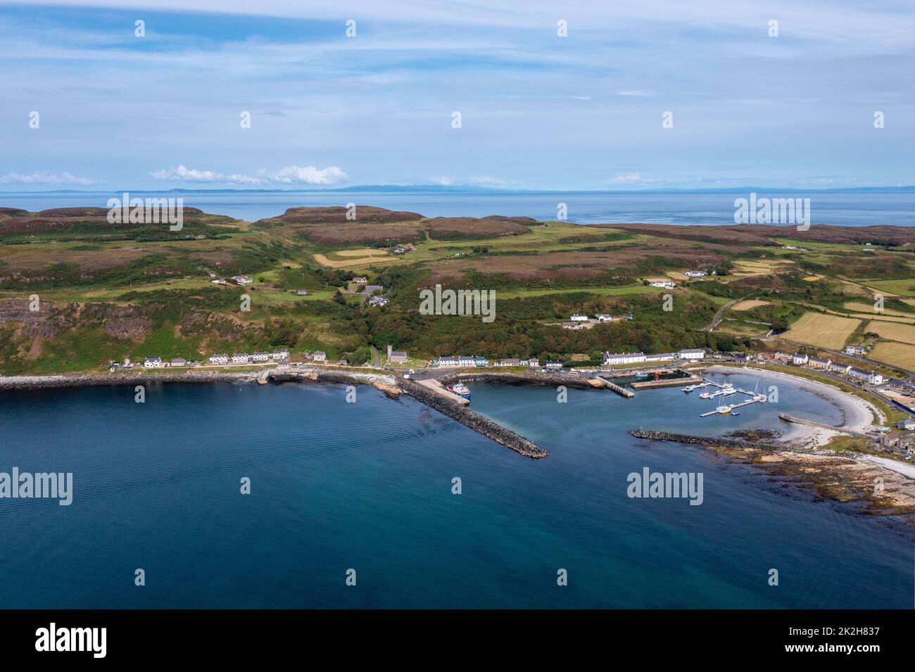Rathlin isola al largo della costa di Irlanda del Nord Foto Stock