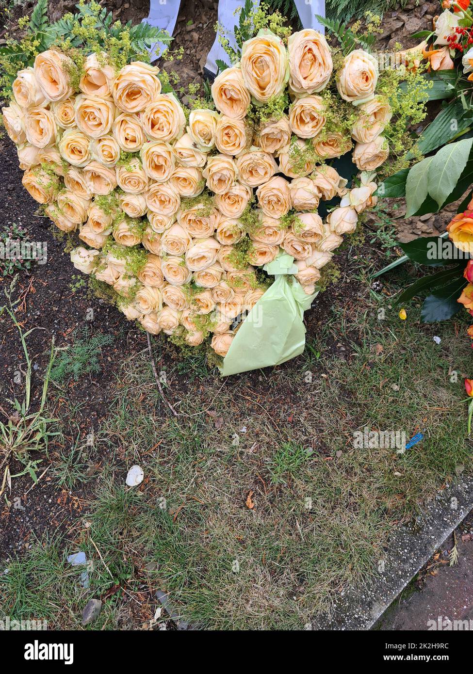 Doppio Cuore Memorial Sadly Missed Tomba Tribute Ricordo Ornamento