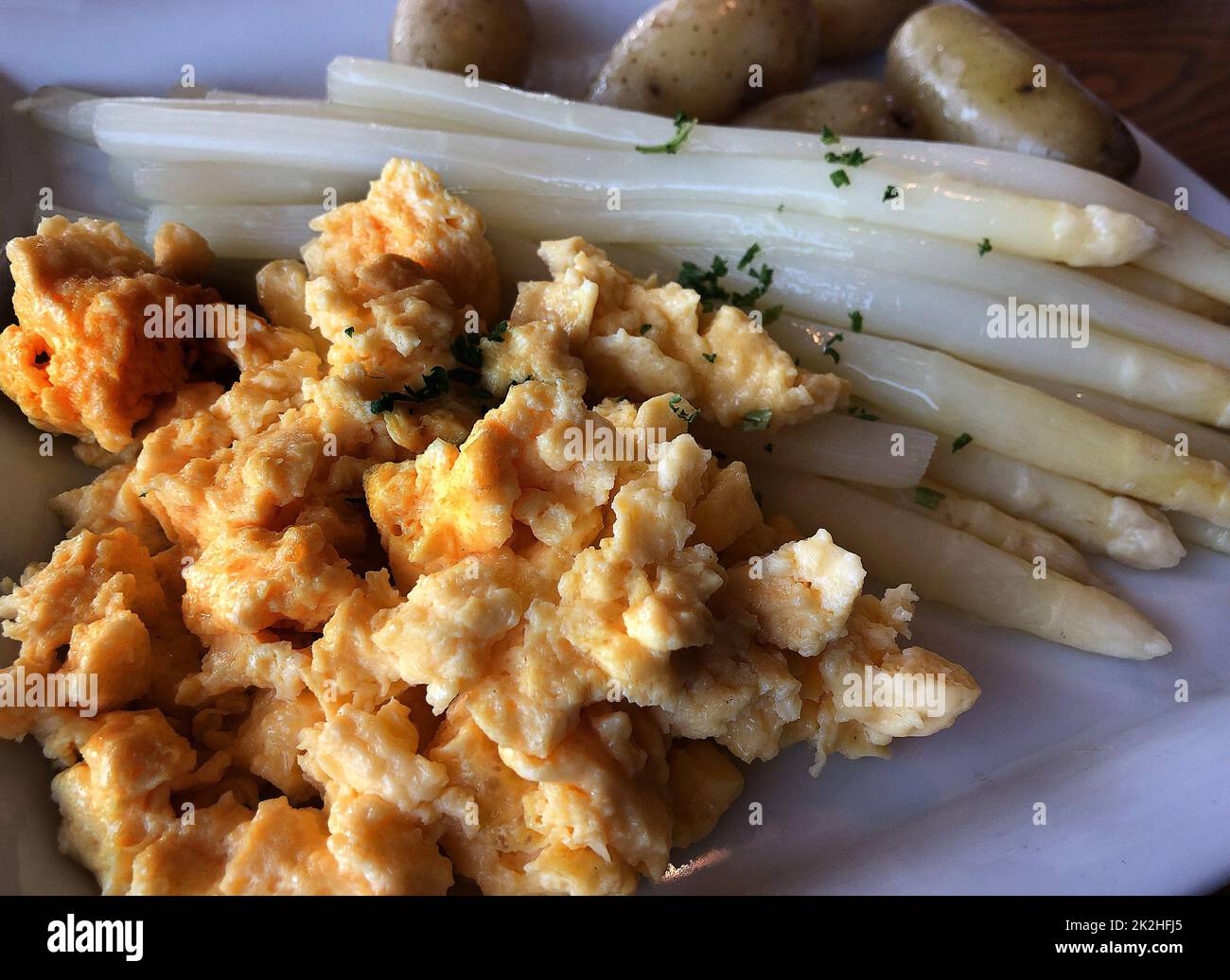 Gli asparagi spears Foto Stock