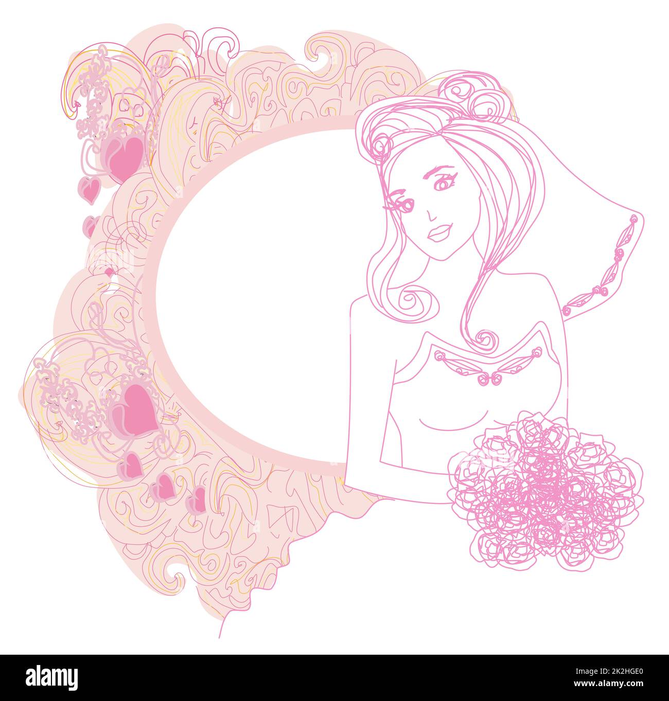 Bella Sposa card Foto Stock