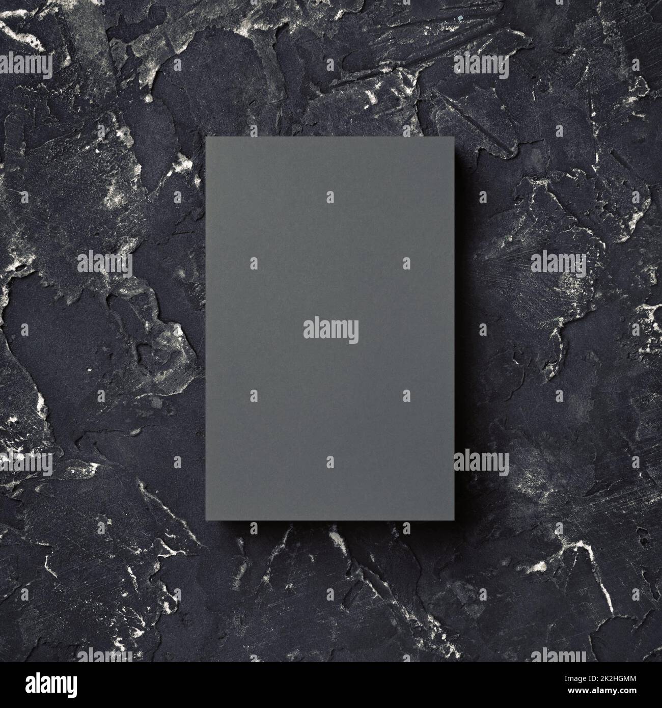 Biglietto da visita grigio vuoto Foto Stock