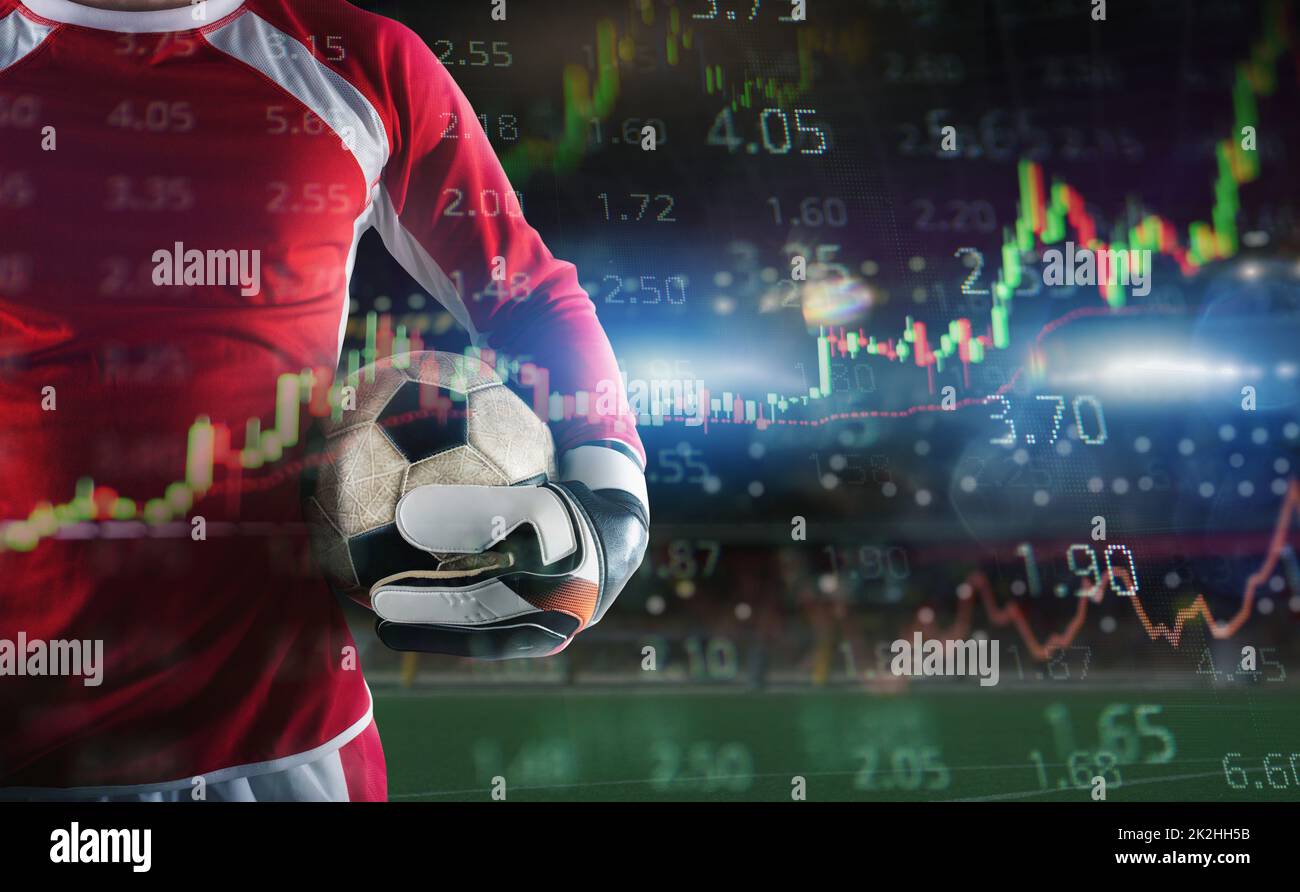 Scommesse online, analisi e statistiche per il gioco di calcio Foto Stock