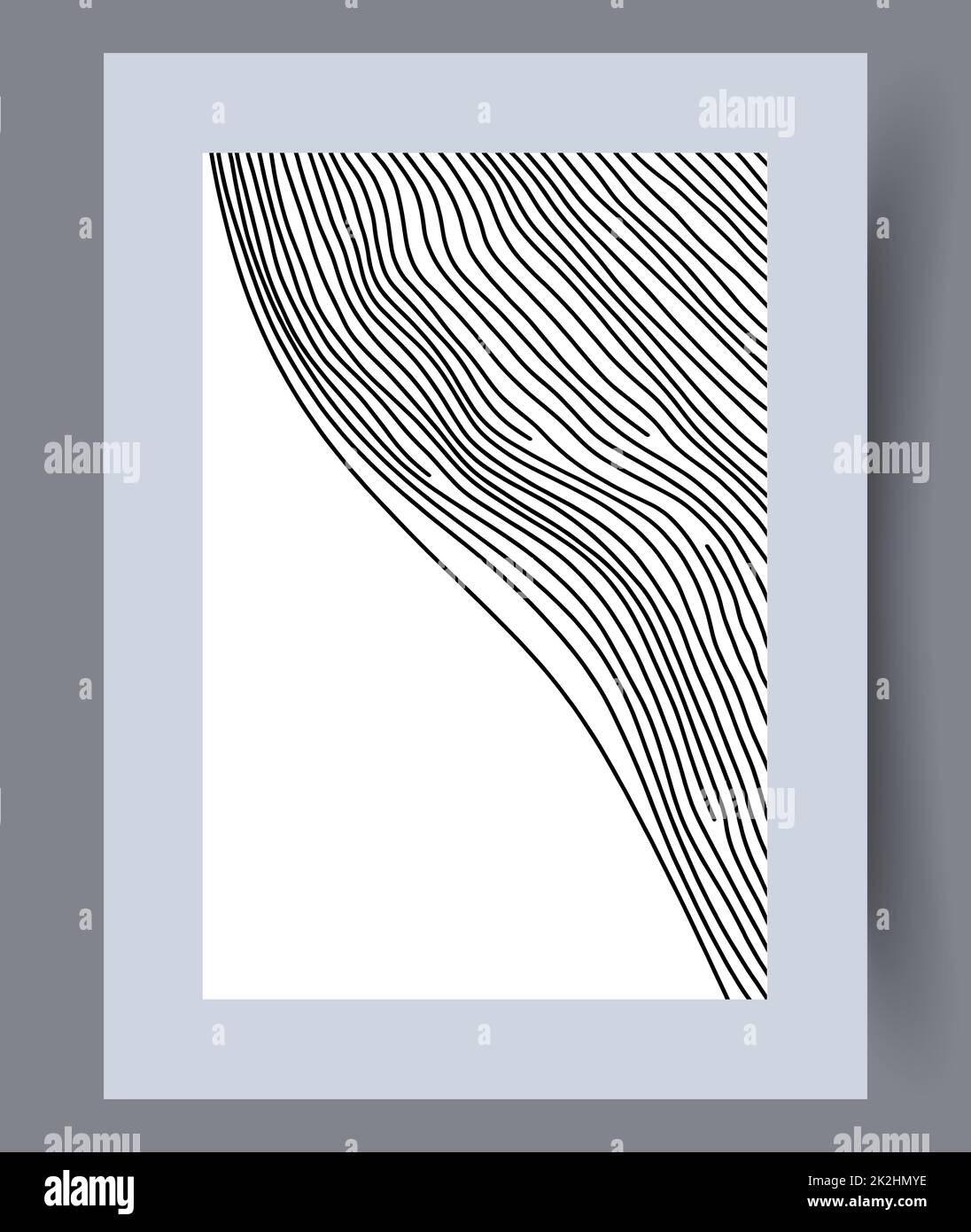 Set di stampa vettoriale astratto scandinavo. Sfondo artistico da parete astratto minimalistico per la stampa. Stile vettoriale scandinavo. Foto Stock
