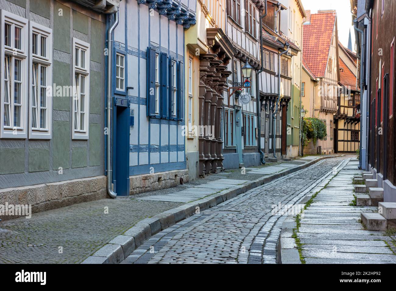 Historische Altstadt von Quedlinburg Foto Stock
