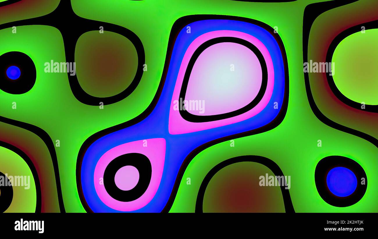 Sfondo grafico psichedelico colorato astratto Foto Stock